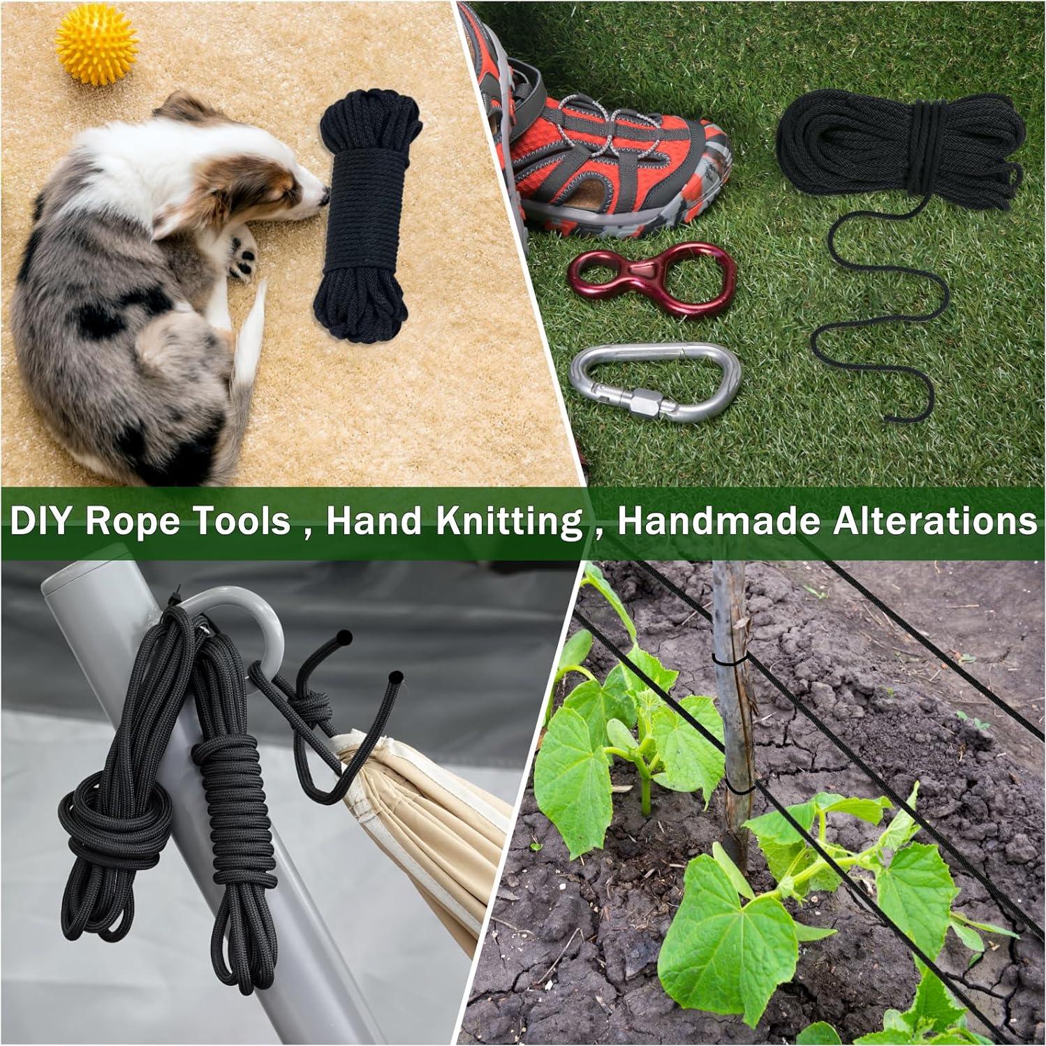 Cuerda de Nylon 30.48m 6mm CQ Garden para Camping y Manualidades