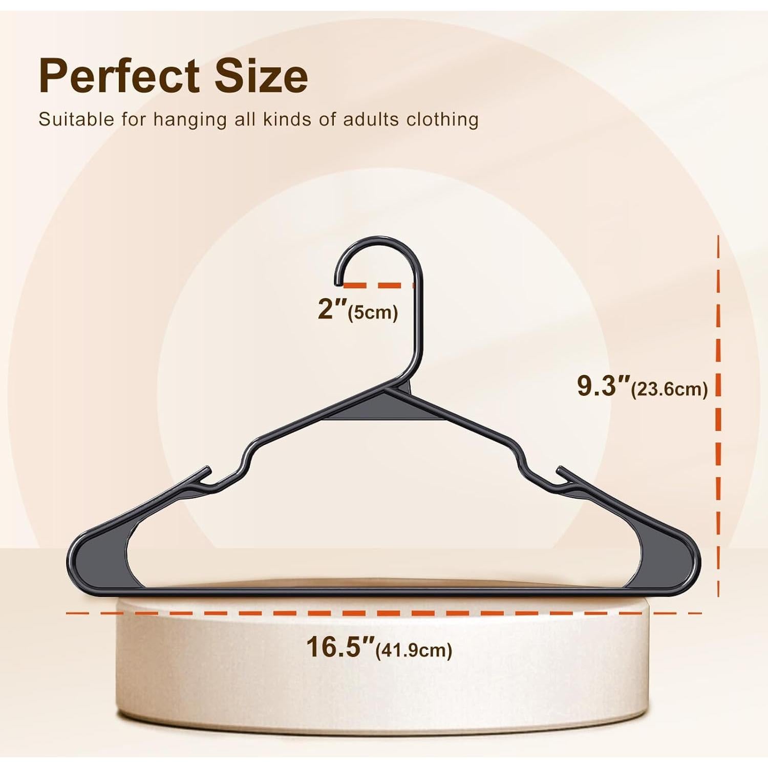 Perchas de Plástico HOUSE DAY - Paquete de 10, Ahorra Espacio