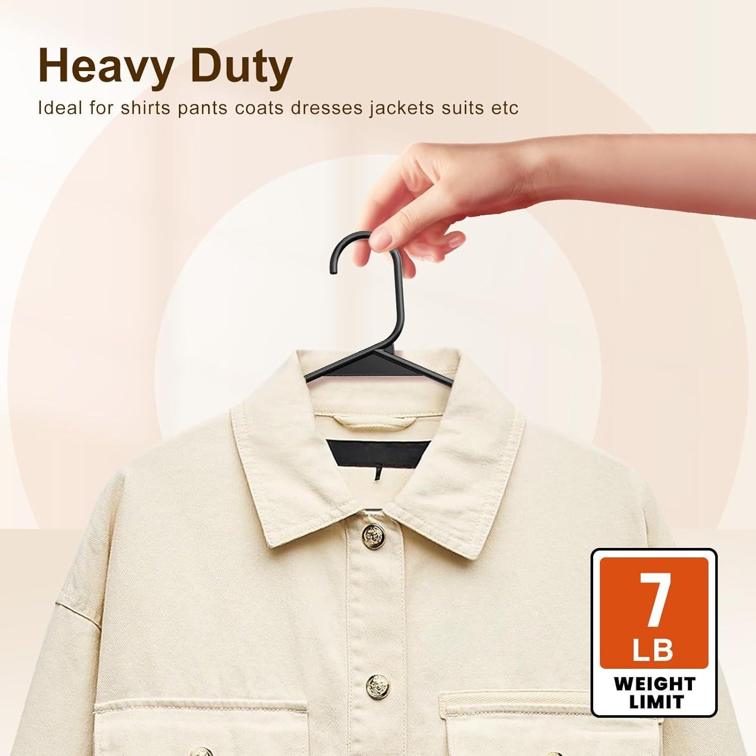 Perchas de Plástico HOUSE DAY - Paquete de 10, Ahorra Espacio