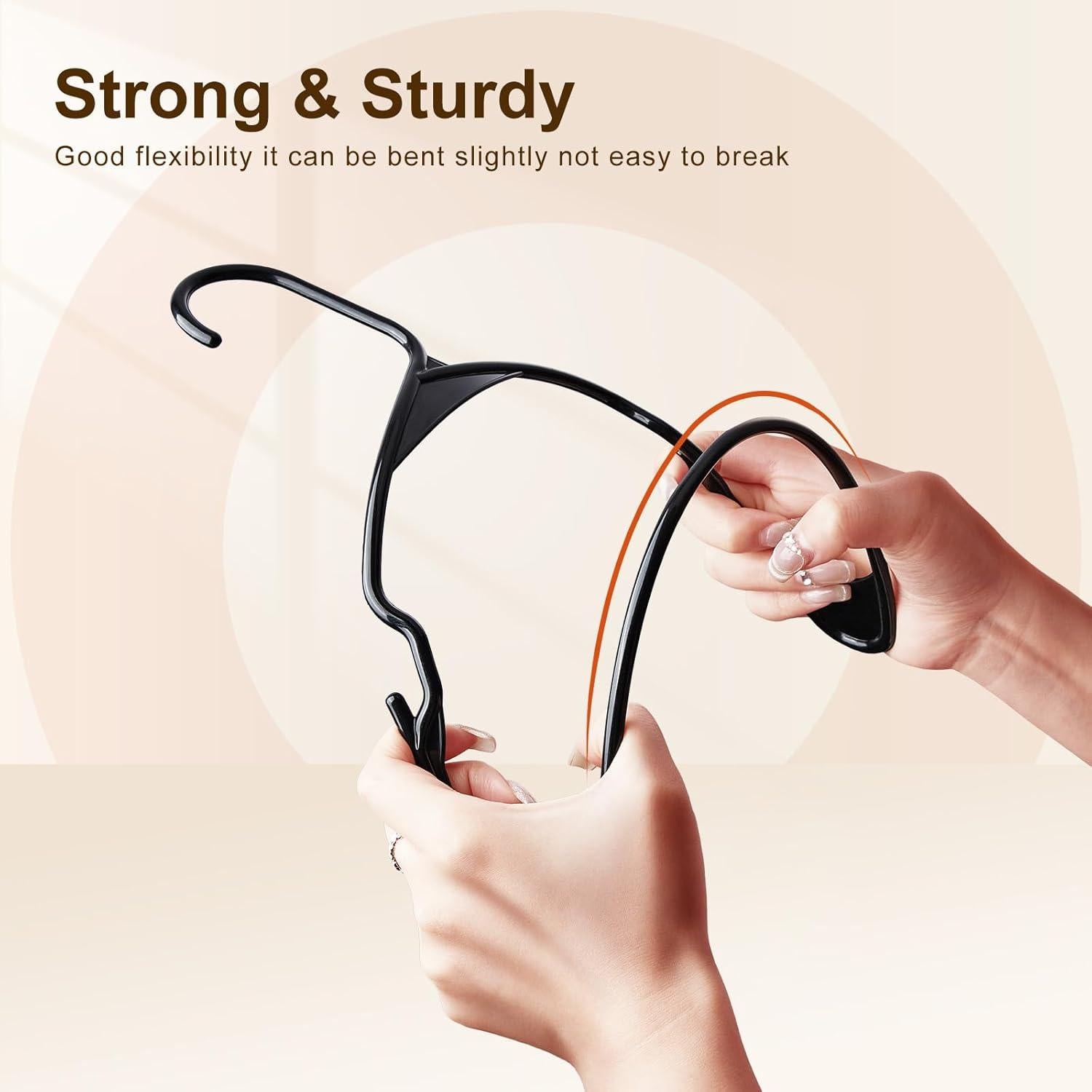 Perchas de Plástico HOUSE DAY - Paquete de 10, Ahorra Espacio