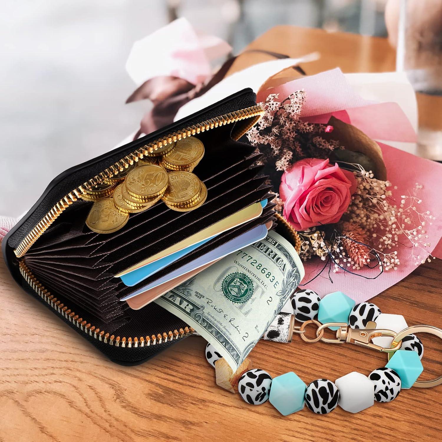 Monedero de Llave de Muñeca 2 Pcs Abaodam Cuero PU Vaca