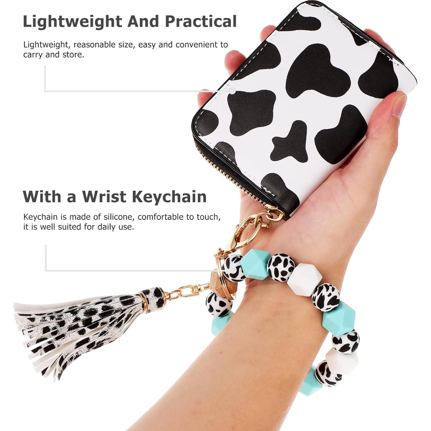 Monedero de Llave de Muñeca 2 Pcs Abaodam Cuero PU Vaca