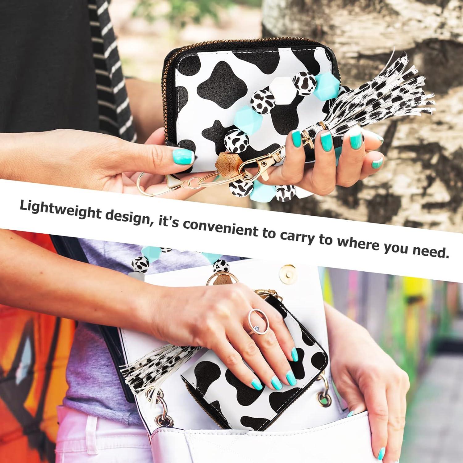 Monedero de Llave de Muñeca 2 Pcs Abaodam Cuero PU Vaca