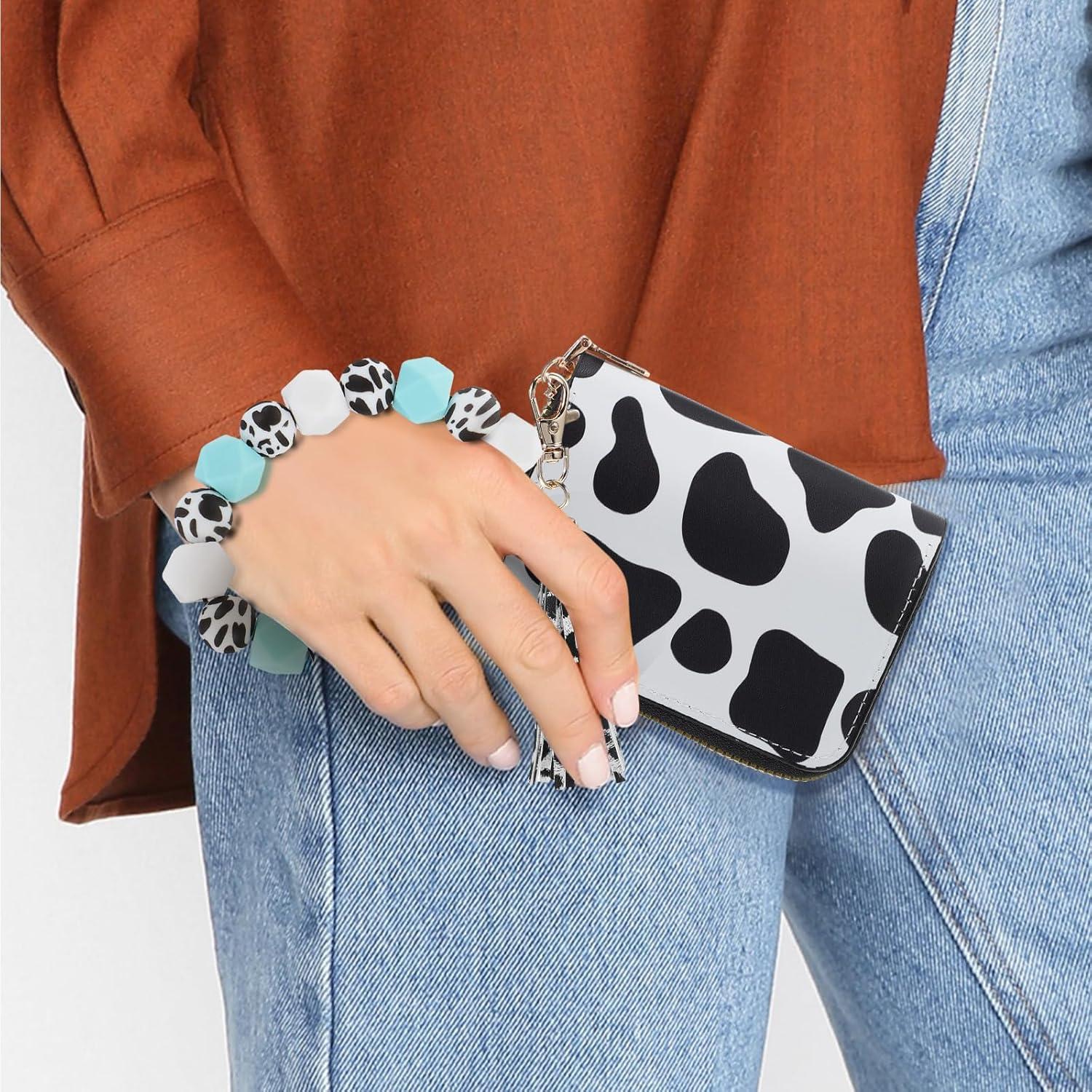 Monedero de Llave de Muñeca 2 Pcs Abaodam Cuero PU Vaca