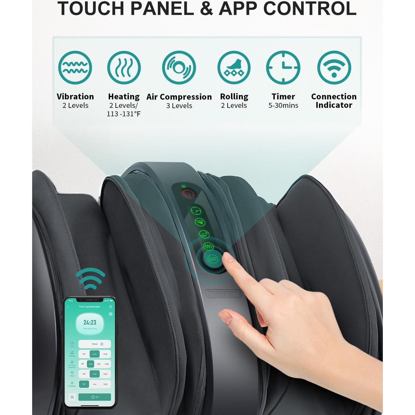 Masajeador de pies Nekteck NK-FLM02 con calor y APP