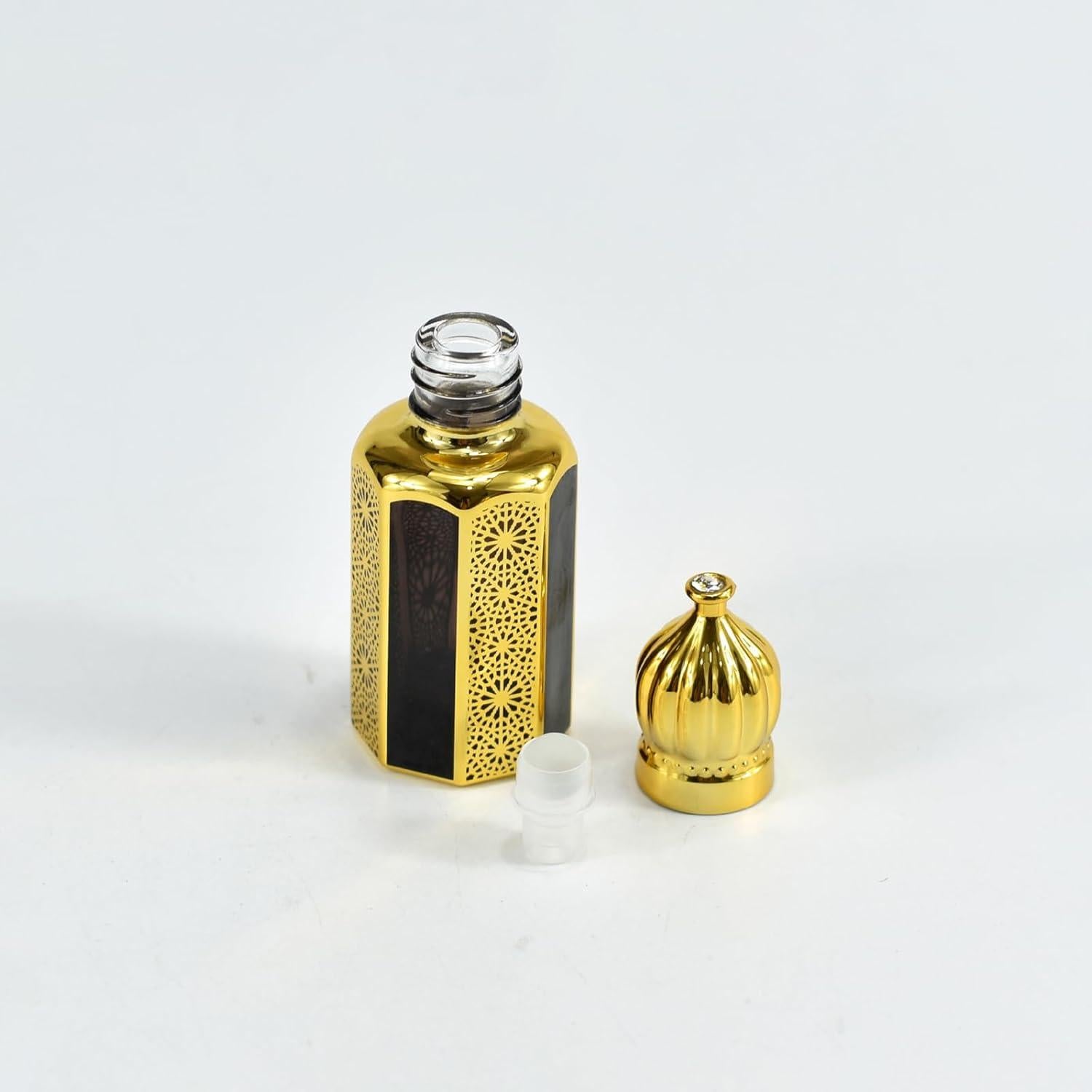 Set de 4 Botellas de Vidrio 12ml Dynaeuty con Rodillo para Aceites