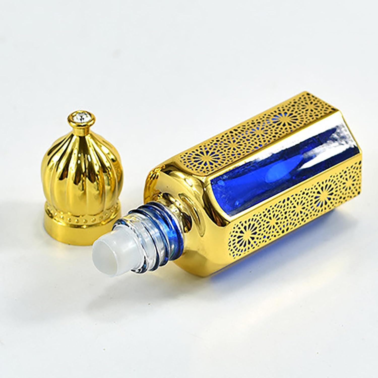 Set de 4 Botellas de Vidrio 12ml Dynaeuty con Rodillo para Aceites