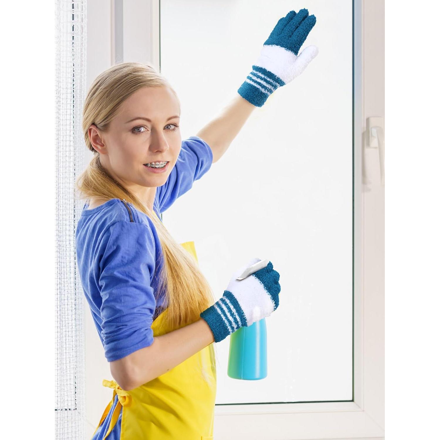 Guantes de Microfibra Patelai 3 Pares Medianos para Limpieza