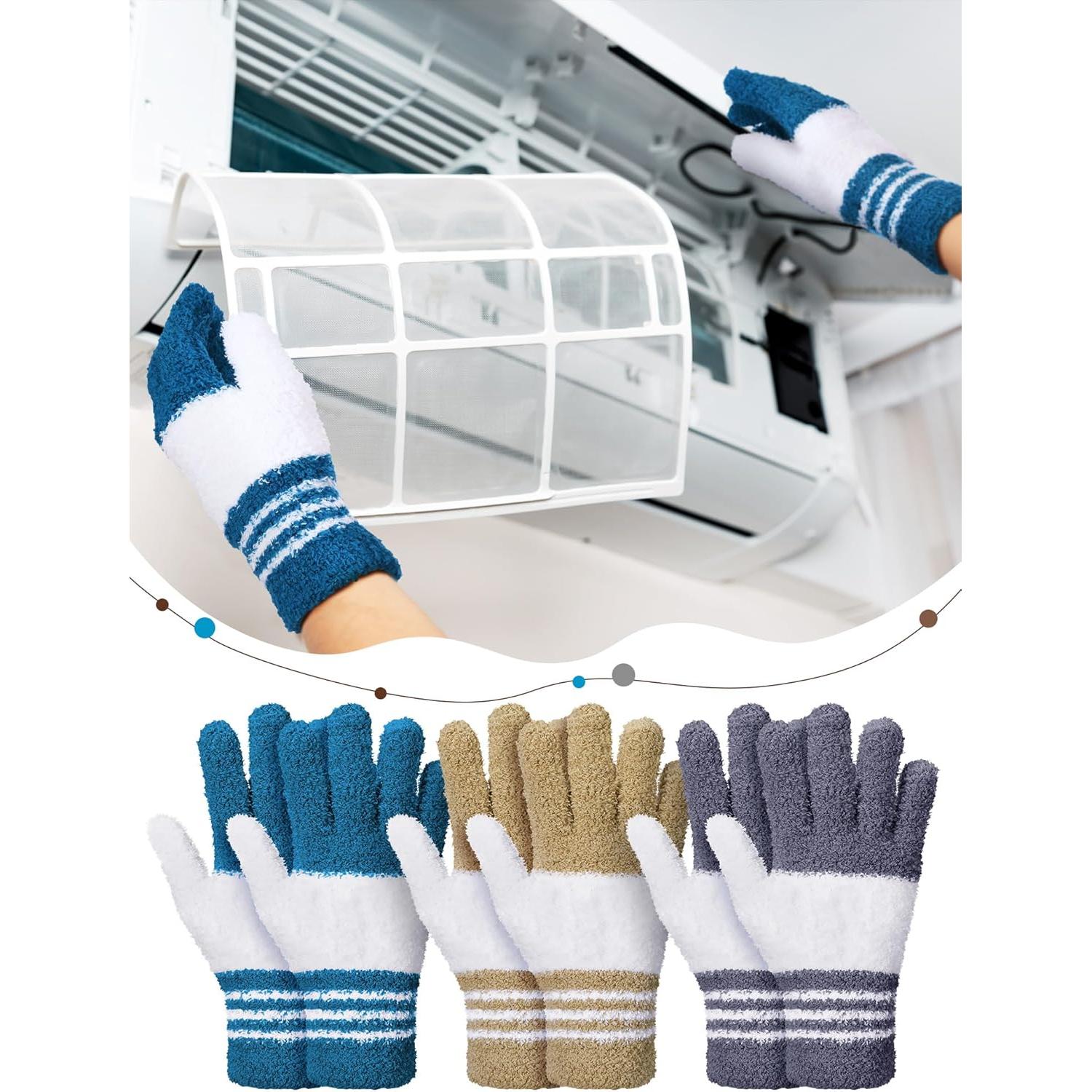 Guantes de Microfibra Patelai 3 Pares Medianos para Limpieza