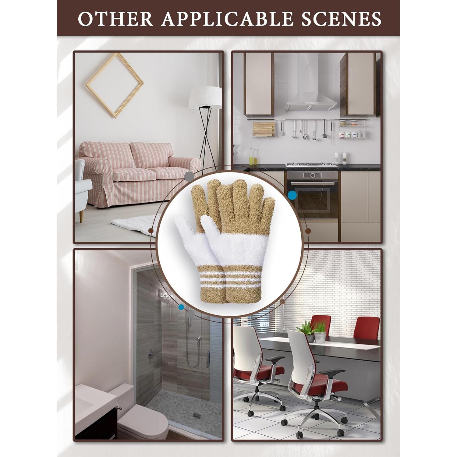 Guantes de Microfibra Patelai 3 Pares Medianos para Limpieza