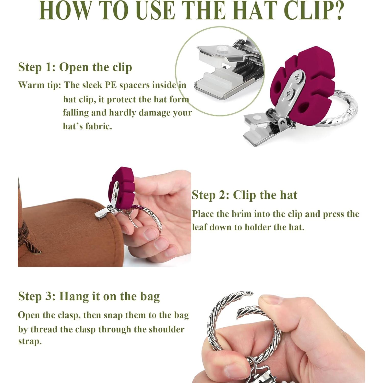 Clip para Sombrero de Viaje - Soporte Manos Libres de Silicona