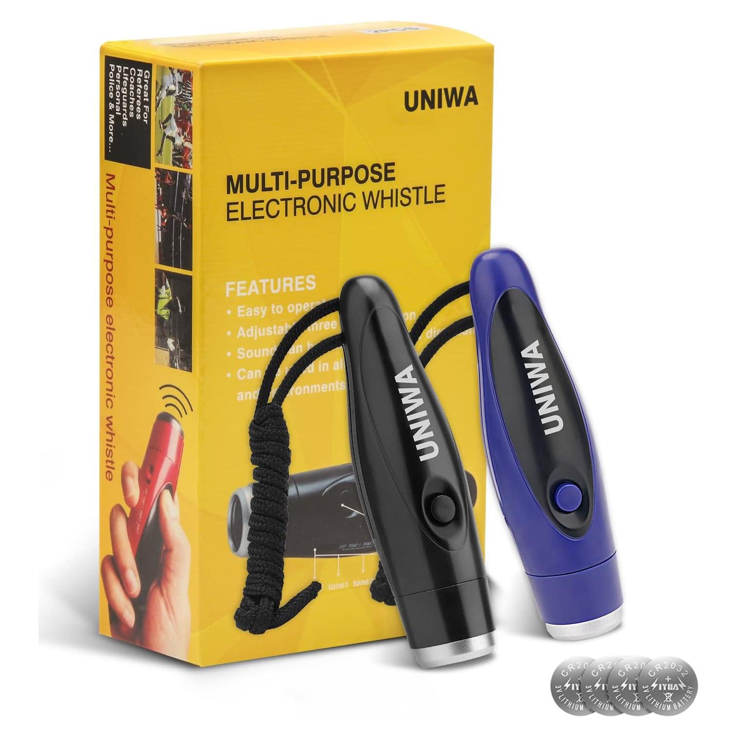 Silbatos Electrónicos UNIWA, Paquete de 2, 3 Tonos, 120dB