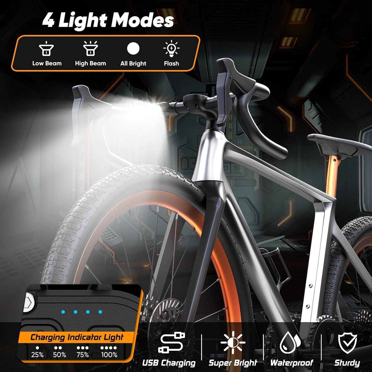 Luz LED Bicicleta APOMOV 1000 Lúmenes Recargable IPX6