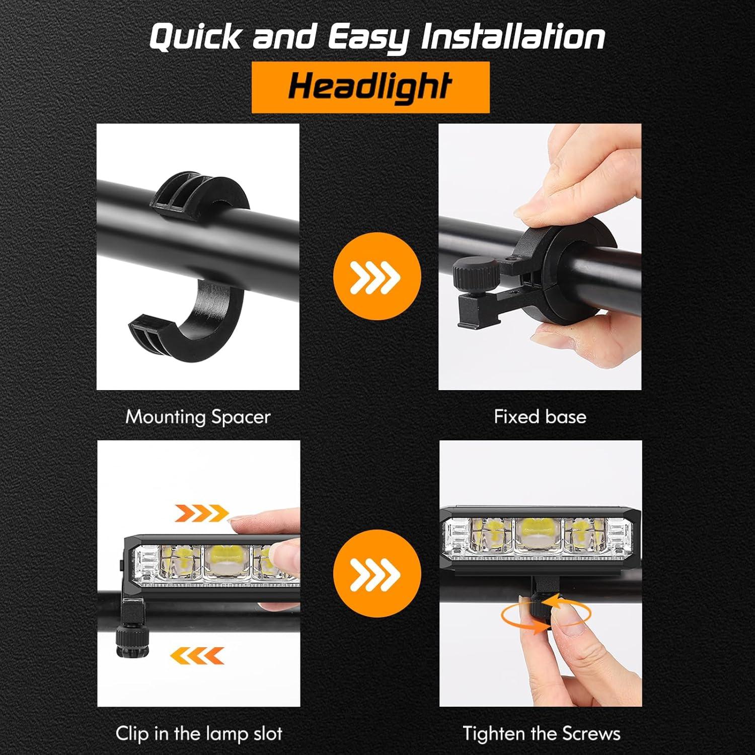 Luz LED Bicicleta APOMOV 1000 Lúmenes Recargable IPX6