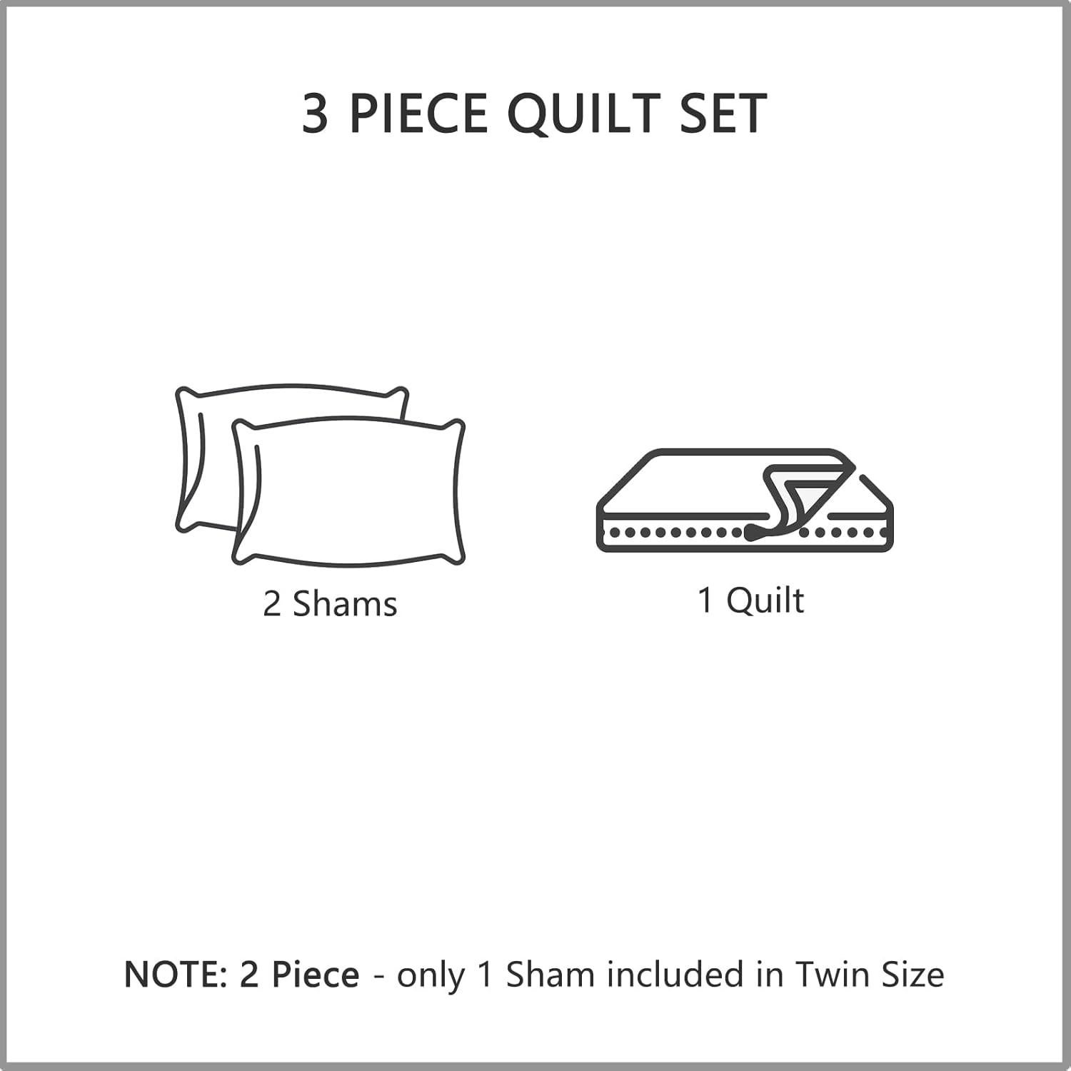 Edredón CHIXIN Algodón Botánico Queen Gris Oscuro 3 Piezas