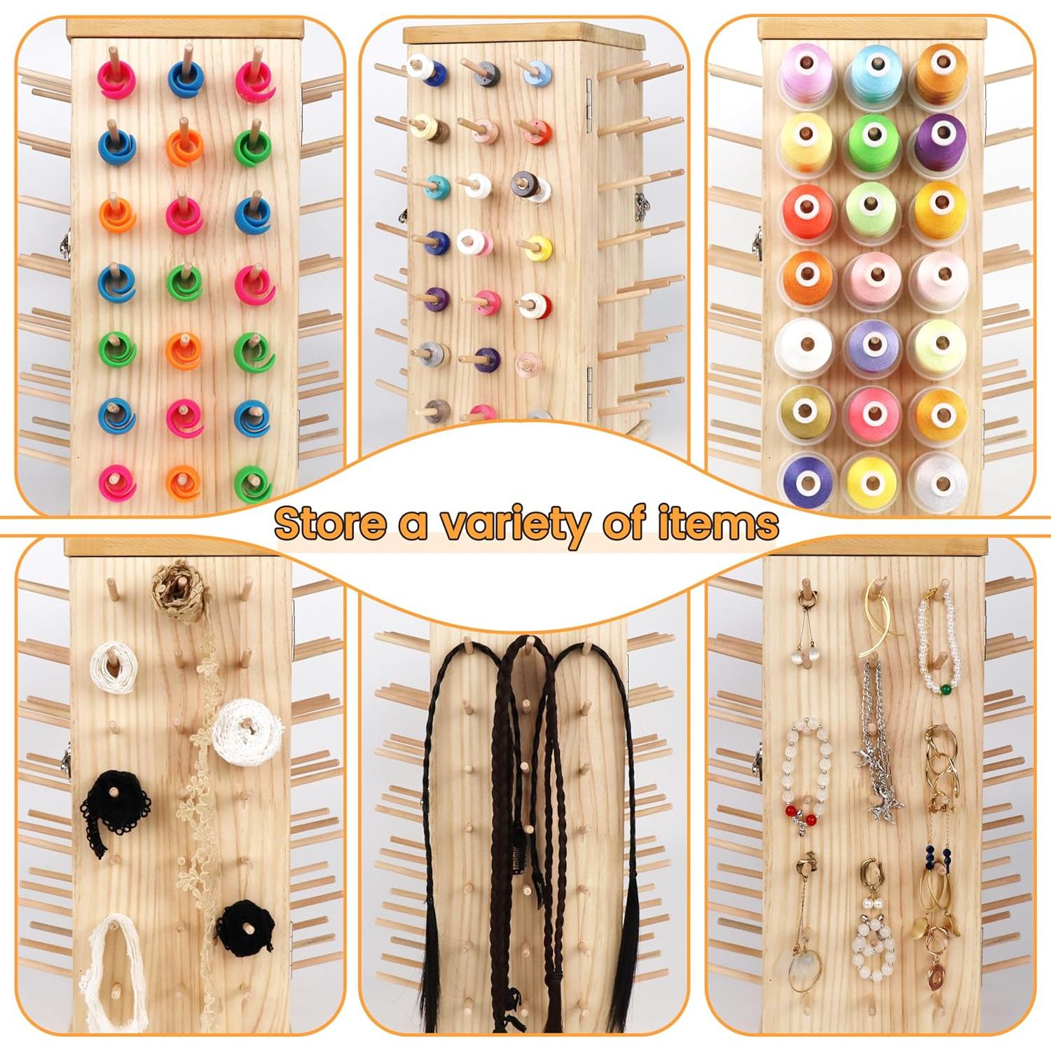 Soporte de Hilo de Madera Rotatorio 129 Bobinas New brothread