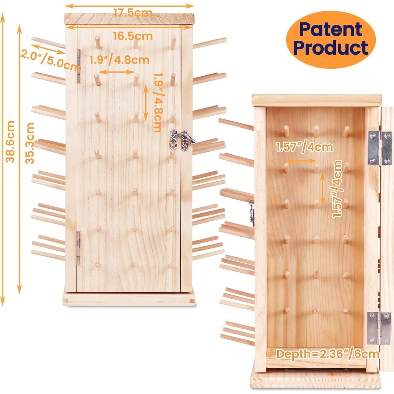 Soporte de Hilo de Madera Rotatorio 129 Bobinas New brothread