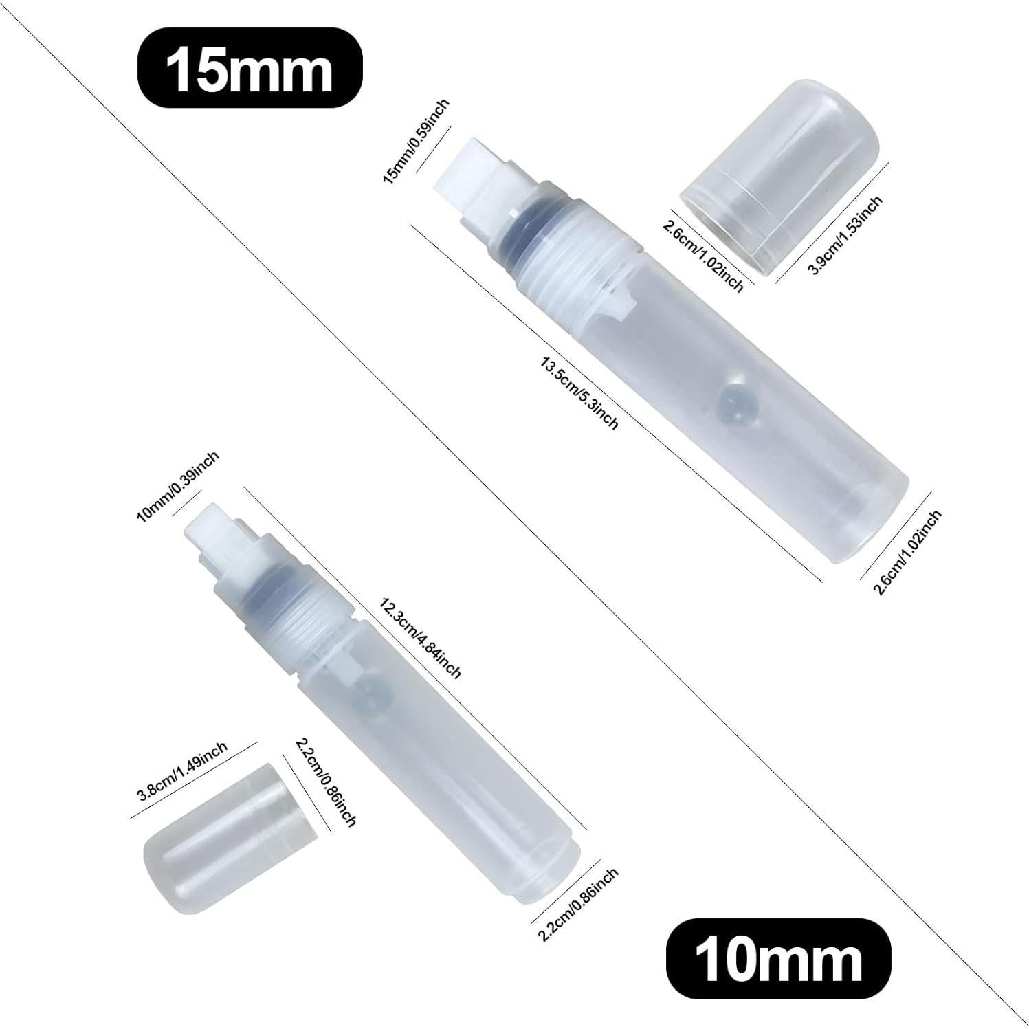 Marcadores de pintura vacíos FULIBAO 4 pcs recargables 10-15mm