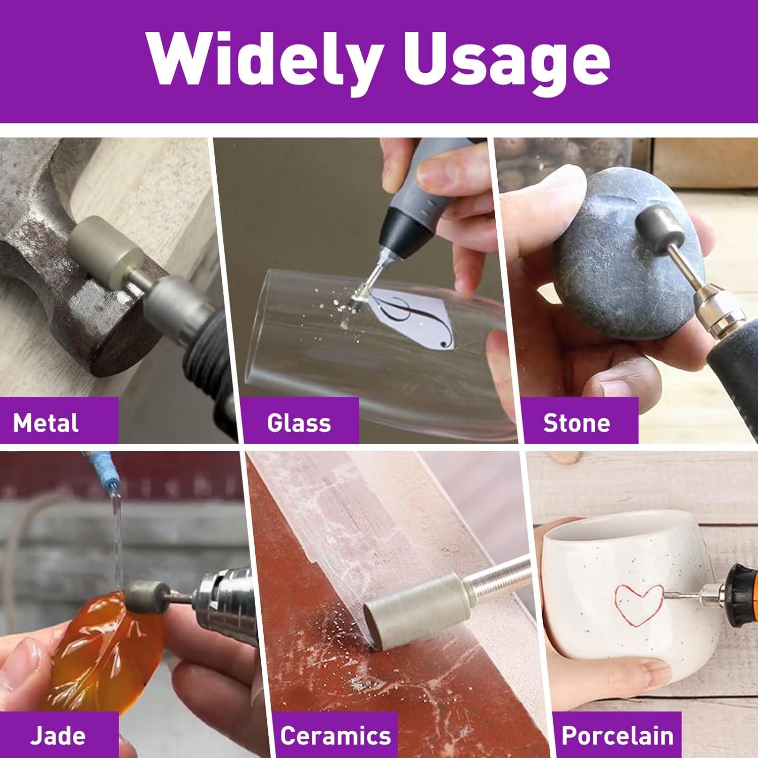 Juego de 12 Bits de Pulido de Diamante YURINWOO 50 Granos