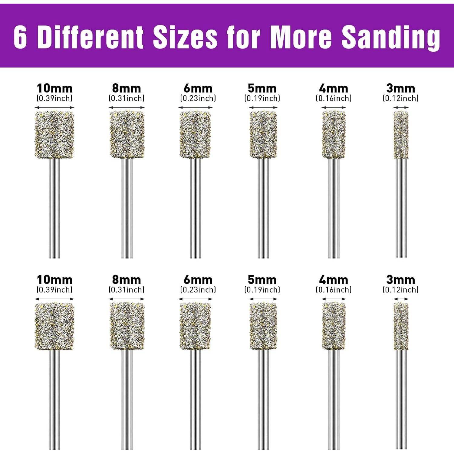 Juego de 12 Bits de Pulido de Diamante YURINWOO 50 Granos