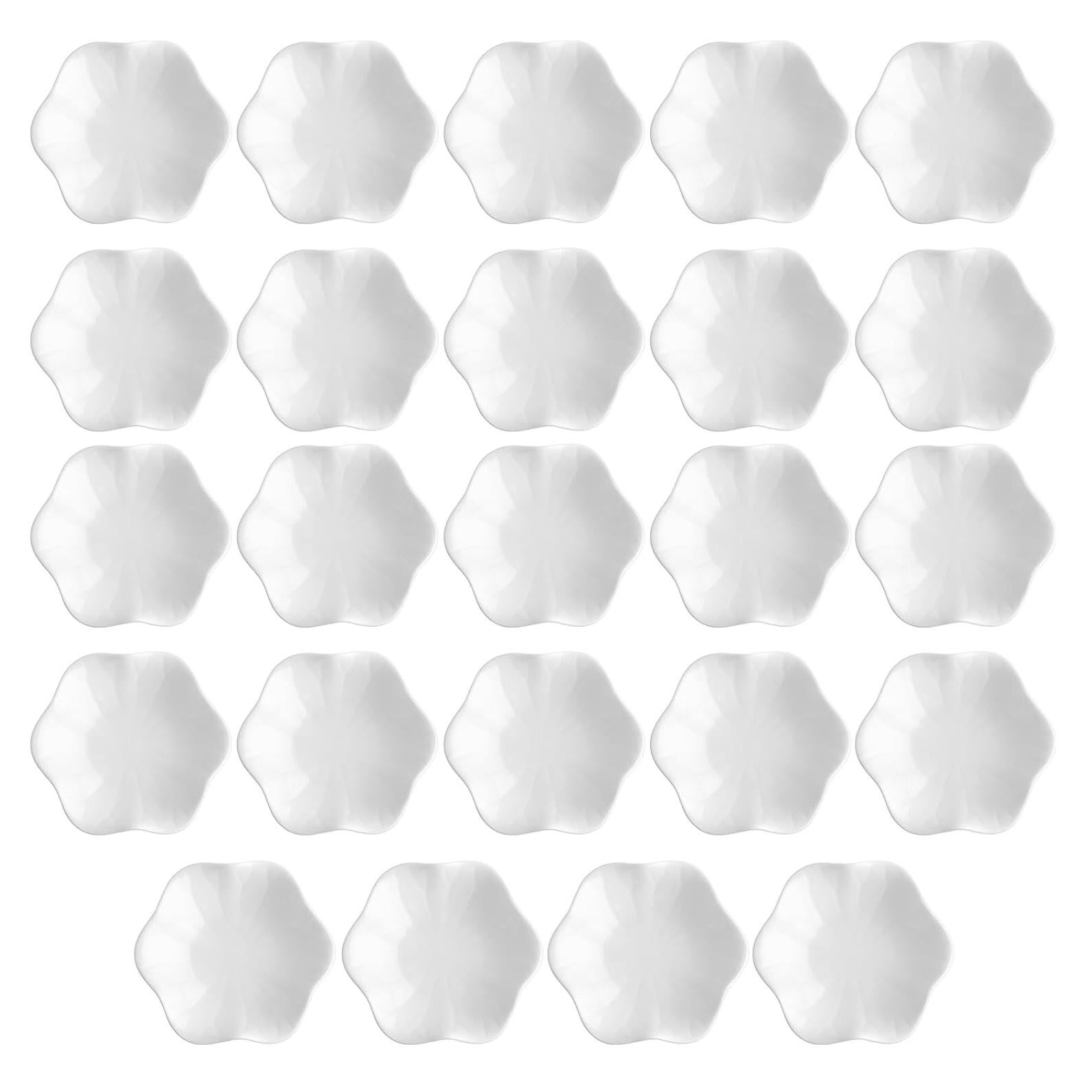 Shappy 24 Pcs Bandejas de Joyería Cerámica Flor 11.5 cm