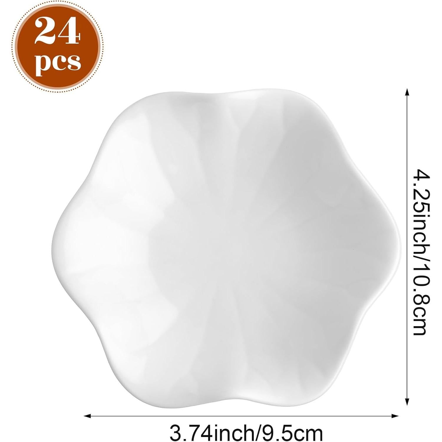 Shappy 24 Pcs Bandejas de Joyería Cerámica Flor 11.5 cm