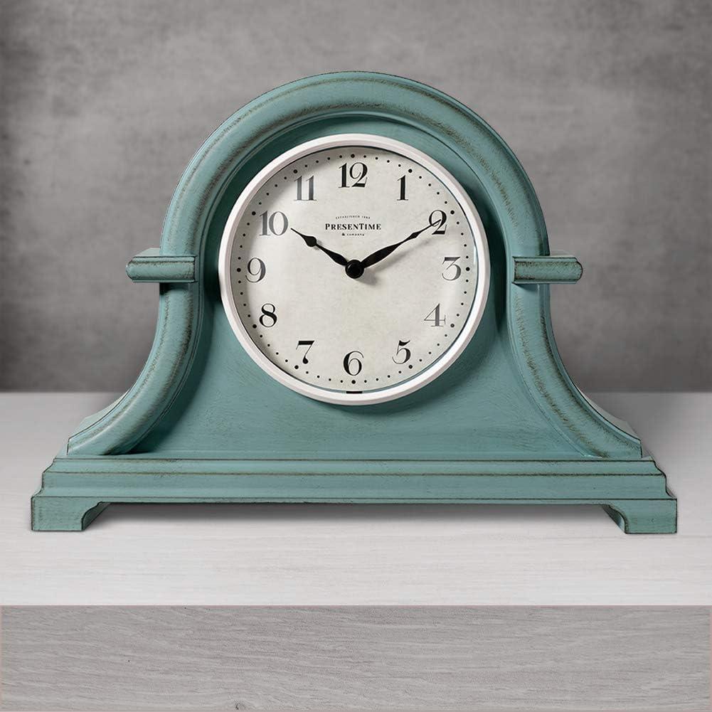 Reloj de Mesa Vintage Presentime Verde Envejecido 32.3x23 cm