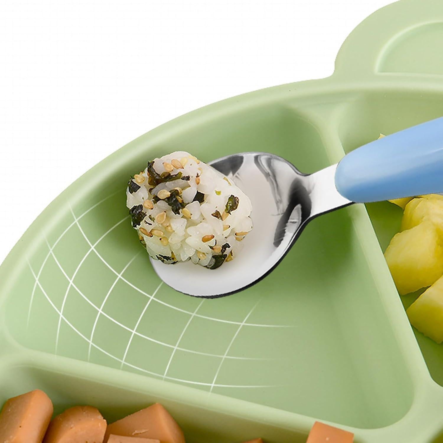 Set de Cubiertos para Niños VANRA 2 Piezas Acero Inoxidable Azul