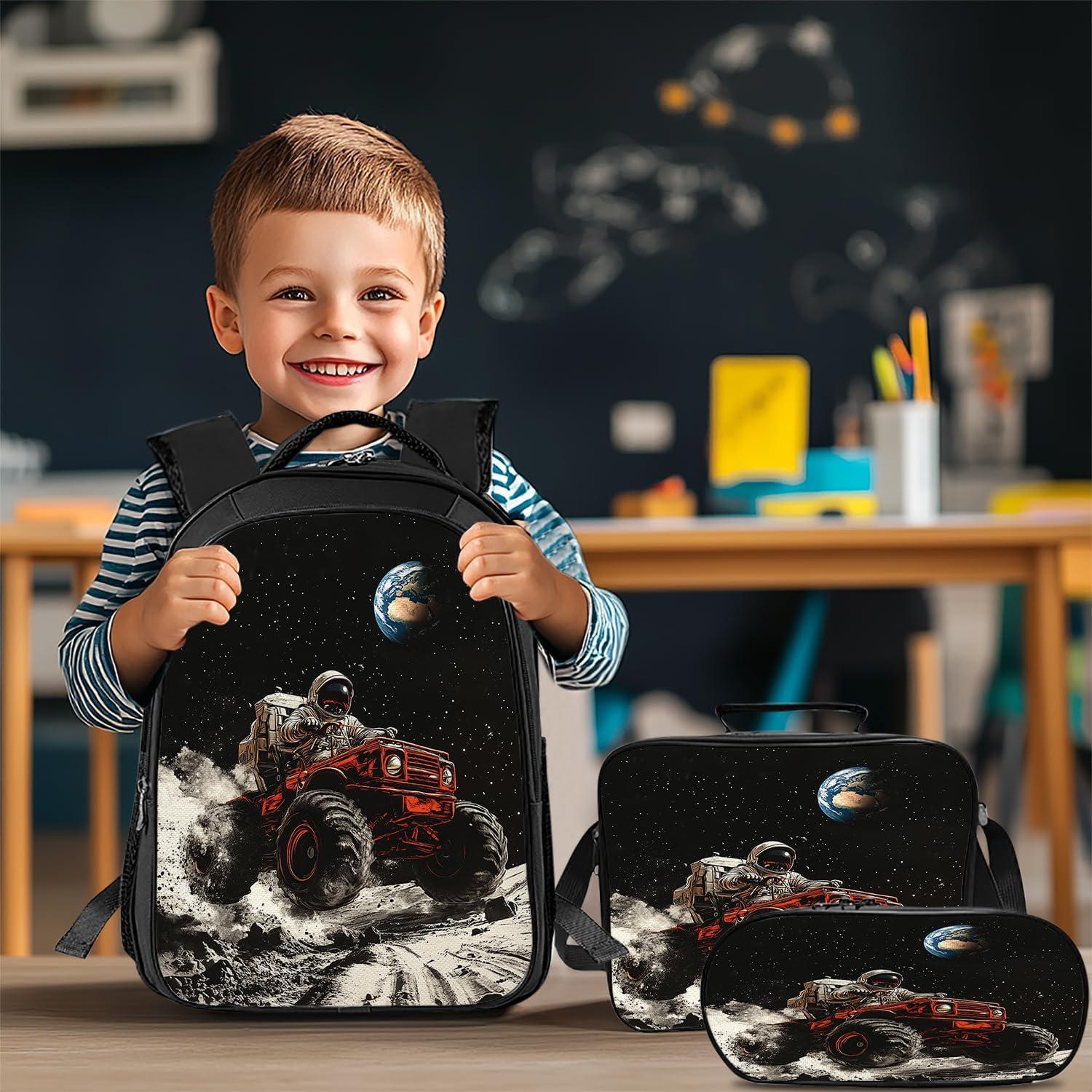 Mochila Escolar Luxvio Astronauta 43 cm para Niños y Niñas