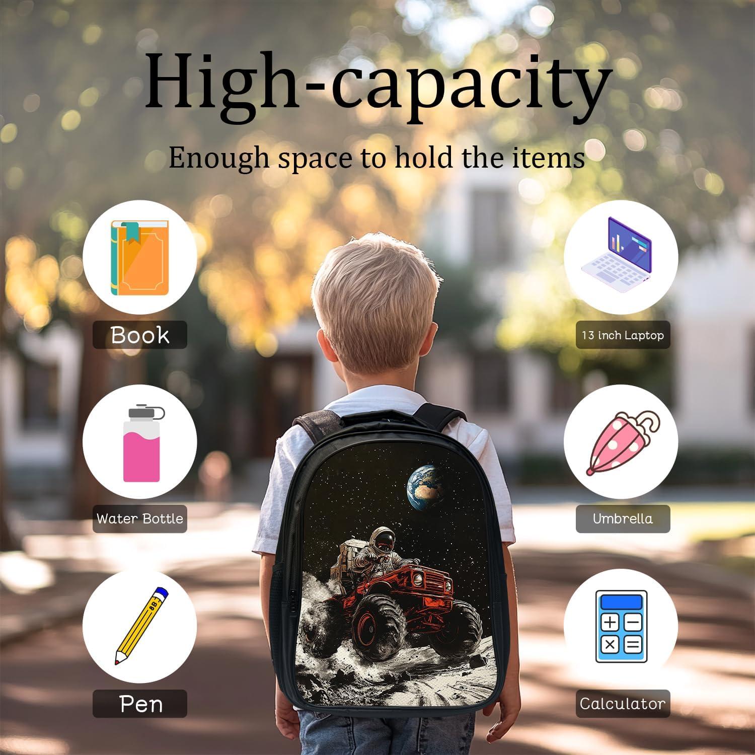 Mochila Escolar Luxvio Astronauta 43 cm para Niños y Niñas