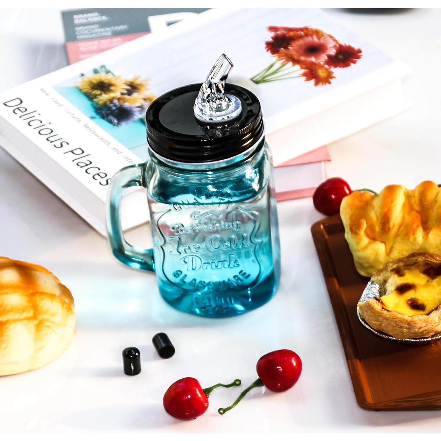 Pico Vertedor para Frascos Mason 70mm - 10 Pack Negro