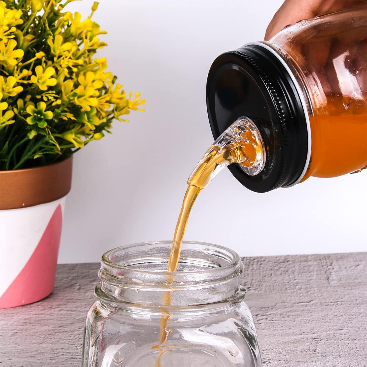 Pico Vertedor para Frascos Mason 70mm - 10 Pack Negro