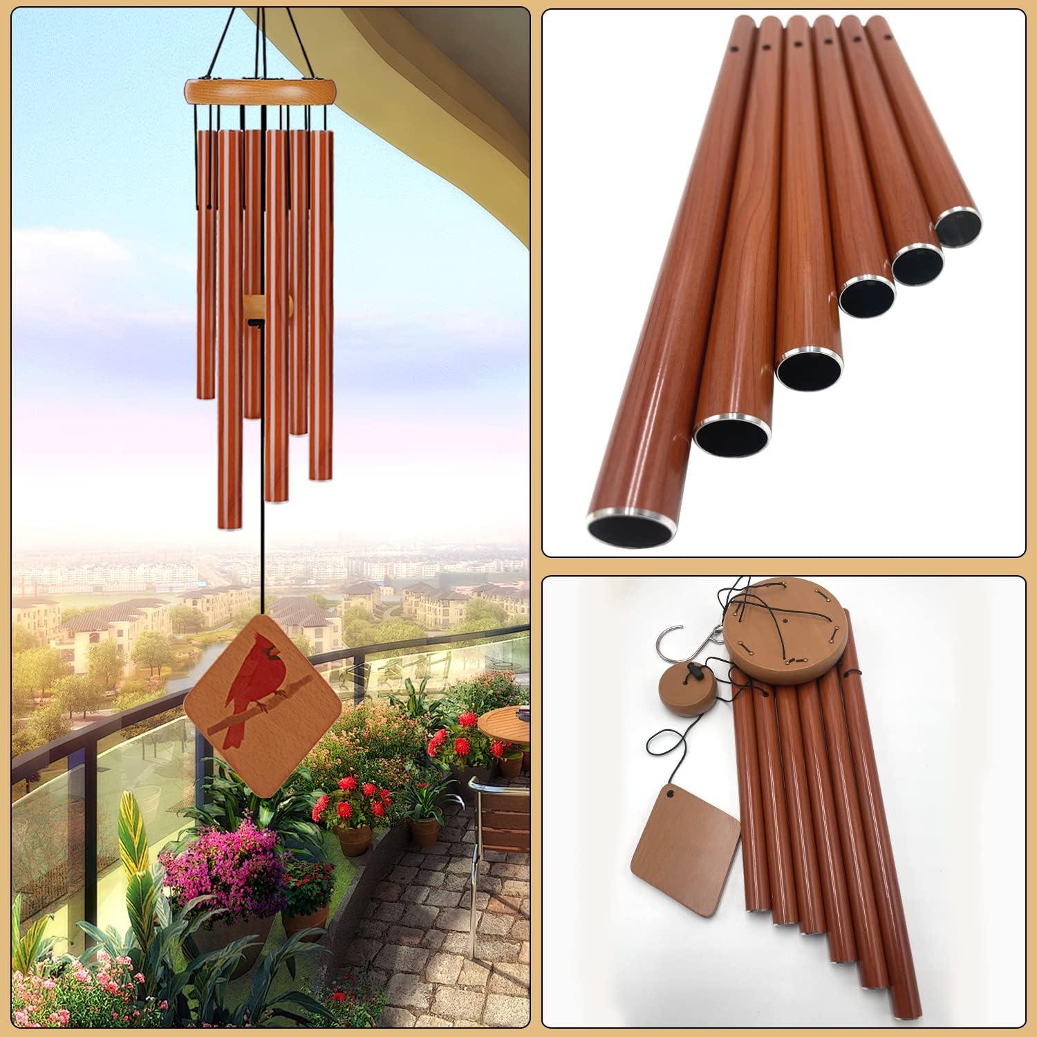 6 Tubos de Campana de Viento Lveofielygi Aluminio 25.5-36.5 cm