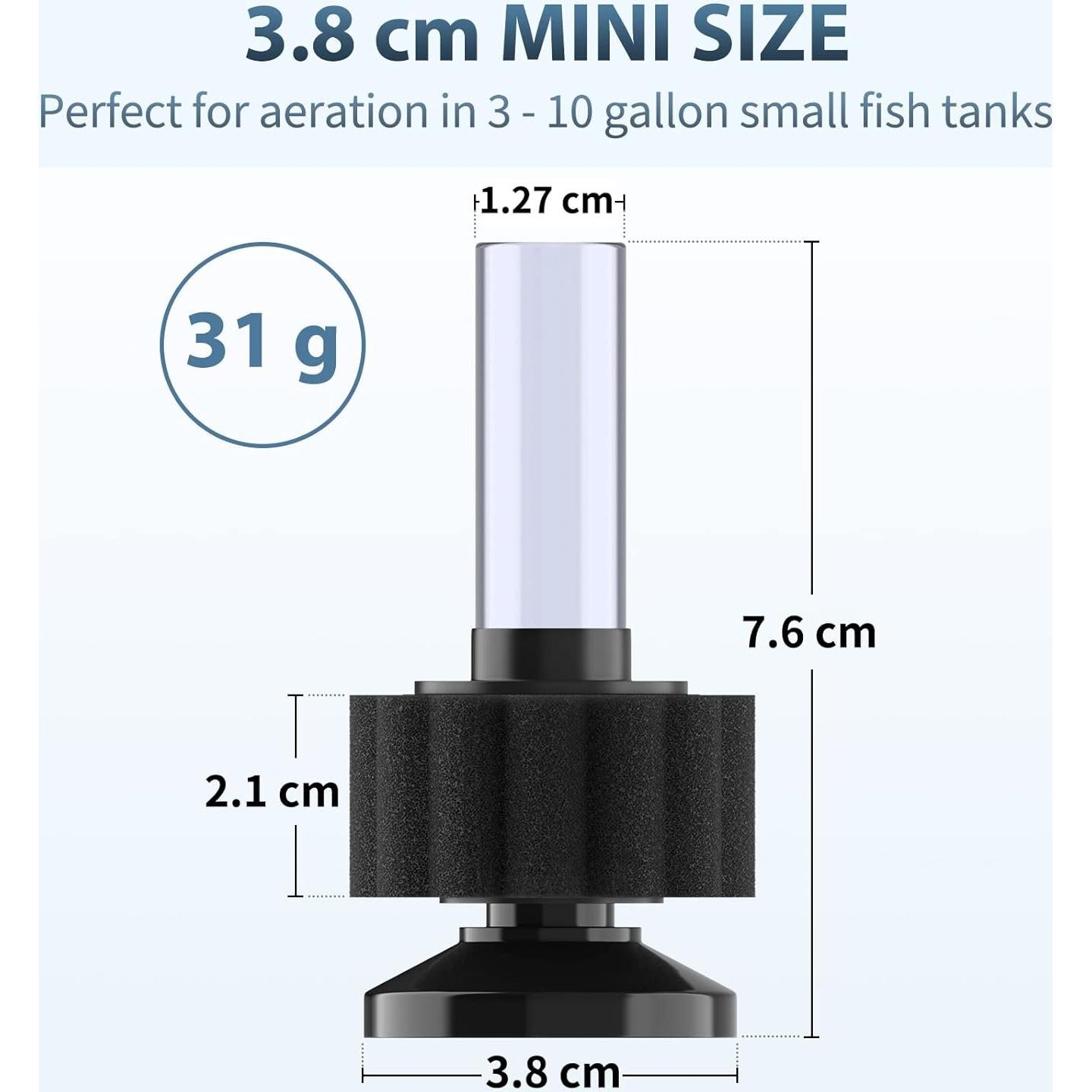 Bomba de Aire Pawfly para Acuario 11.36-37.85L con Filtro