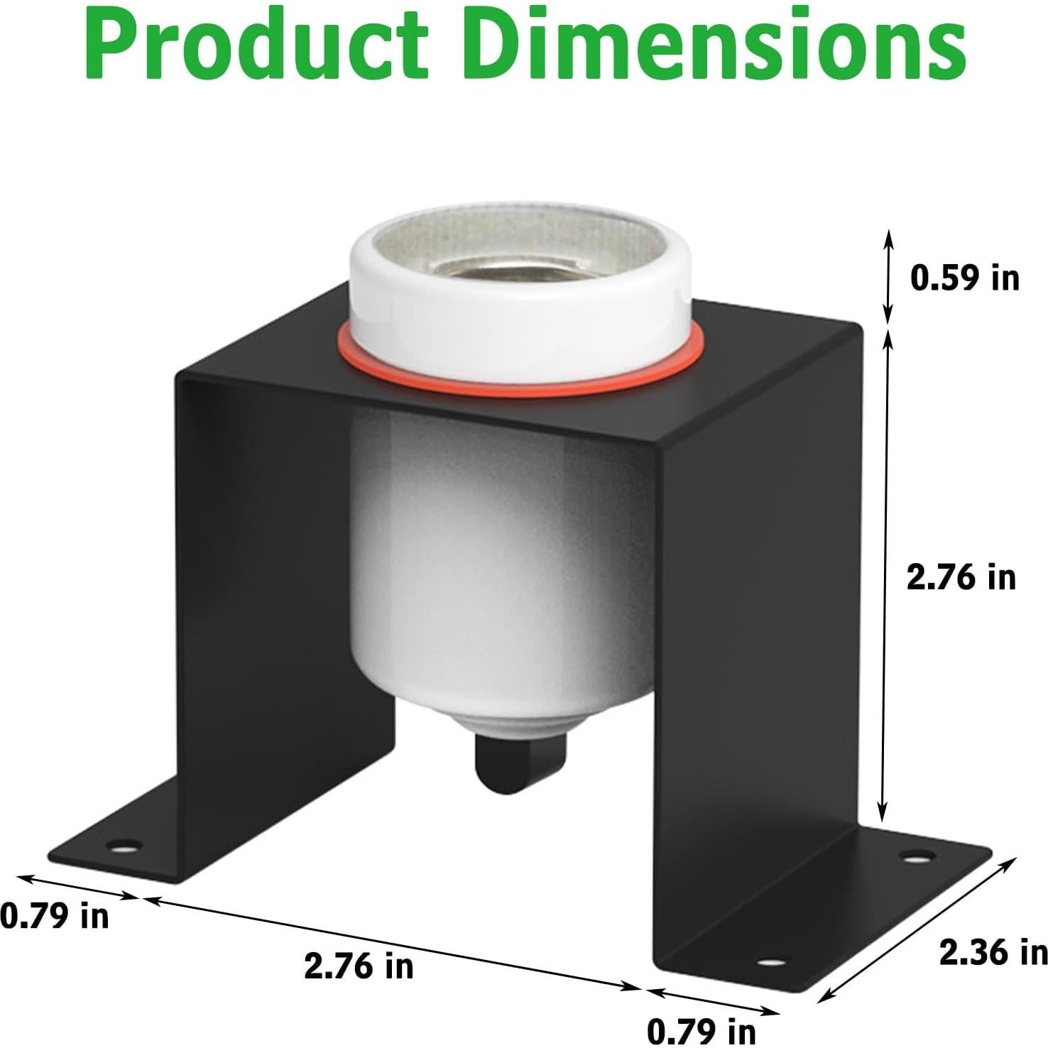 Soporte de Lámpara de Calor para Reptiles Kathson E26 Cerámica