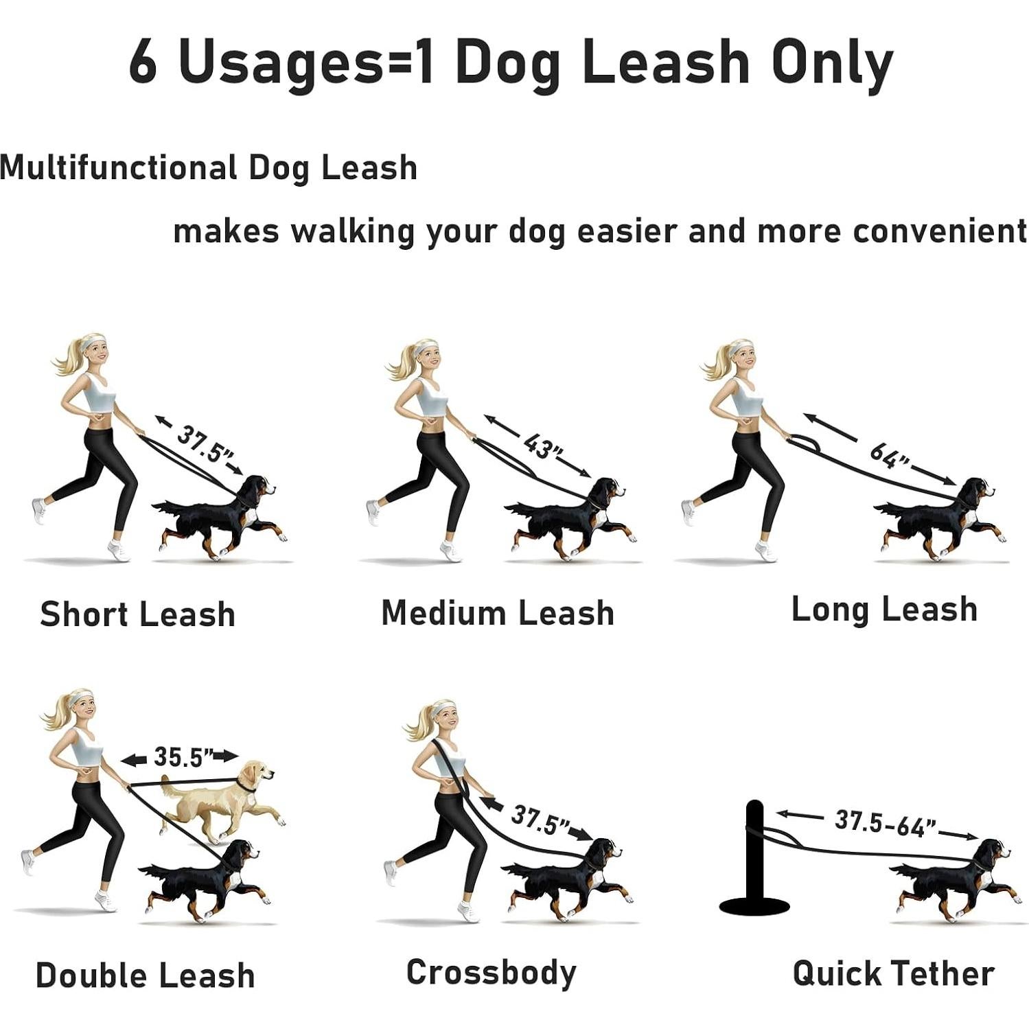 Conjunto Collar y Correa para Perros ZALER, Ajustable e Impermeable