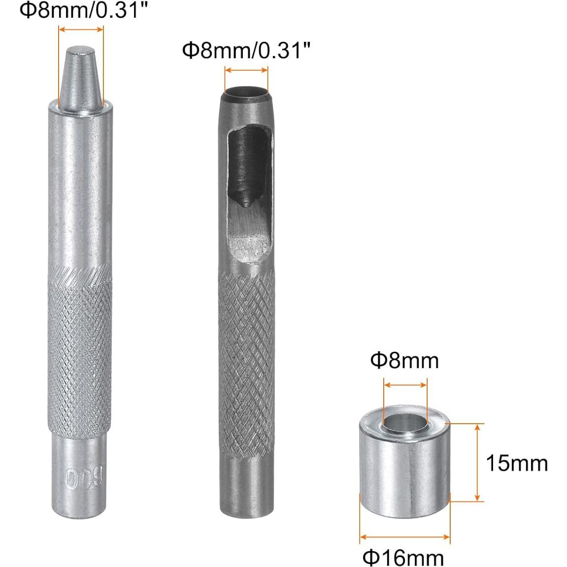 Herramienta de Troquel de Agujero HARFINGTON 8mm para Cuero