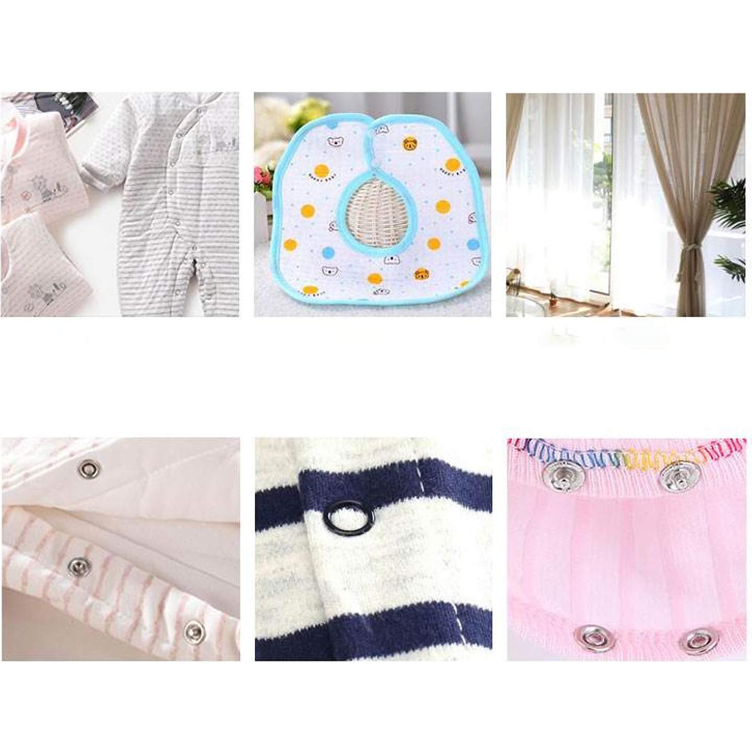 Kit de Botones a Presión Metal ONLYKXY 200 Piezas 9.5mm Negro