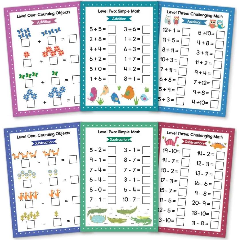 Tarjetas de Borrado en Seco Apostrophe Games - Suma y Resta