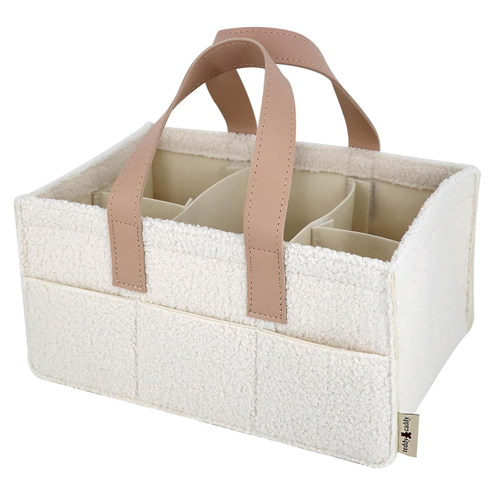 Caddy de Pañales Caddy Teddy Beige - Organizador Portátil para Bebés