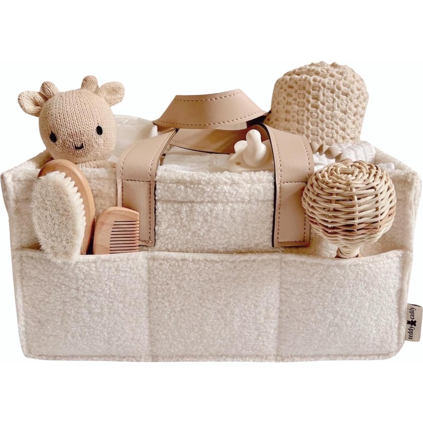 Caddy de Pañales Caddy Teddy Beige - Organizador Portátil para Bebés