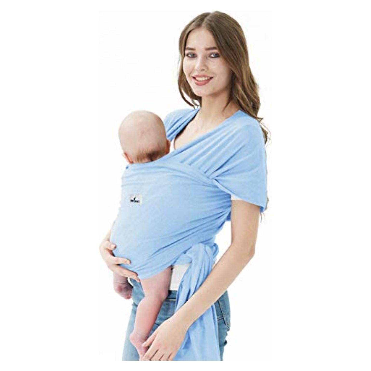 Fular Portabebés Jeroray Azul Bebé, Suave y Transpirable