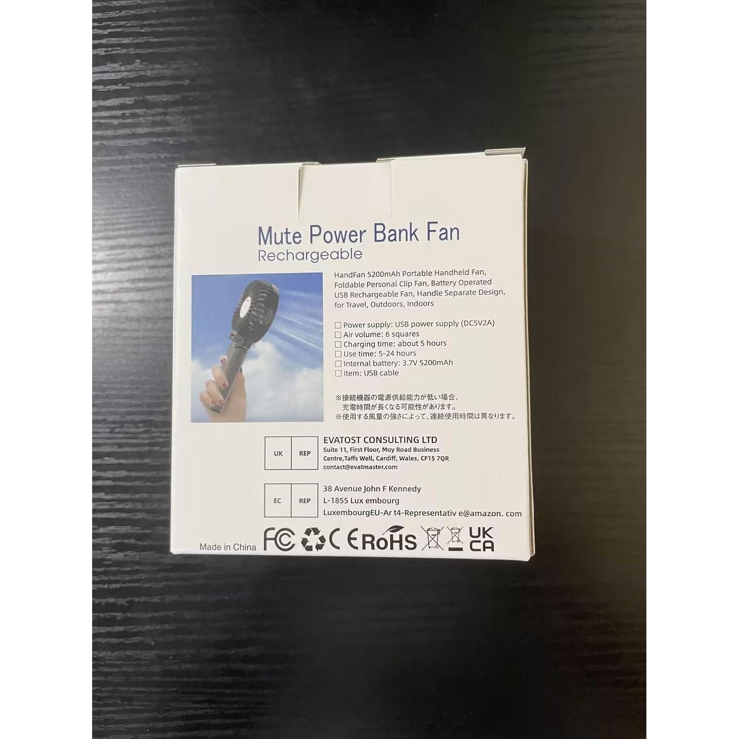 Ventilador Portátil HandFan HF310 5200mAh 6 Velocidades