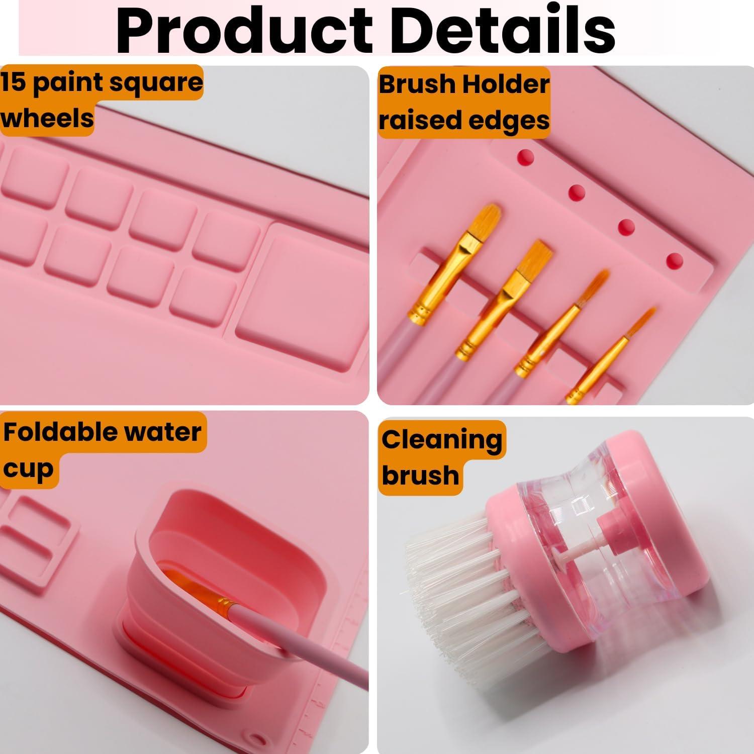 Estera de Pintura de Silicona QualiProd 50.8 x 40.6 cm Rosa