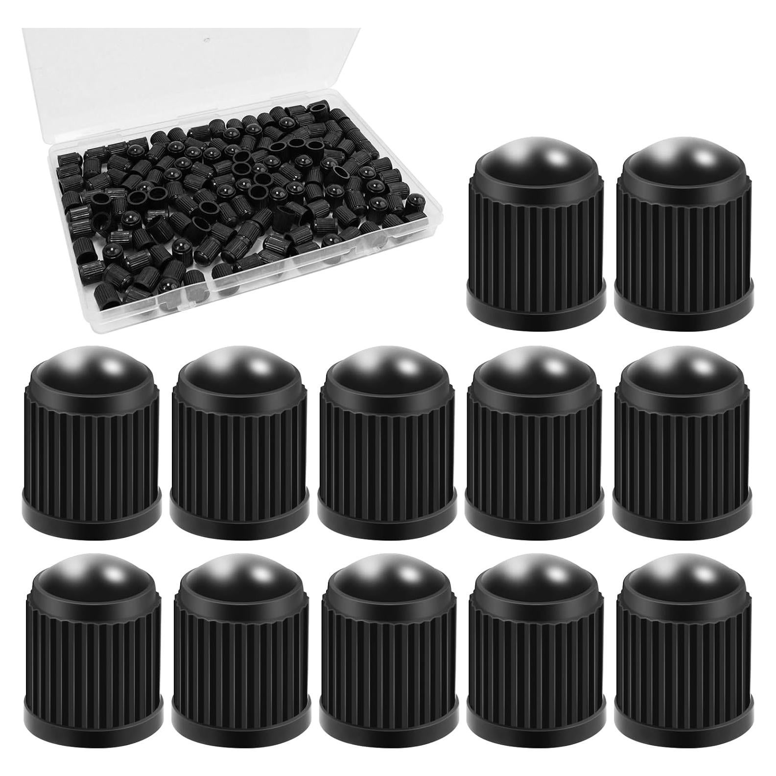 Tapones de Válvula de Neumático SMLBJUTE - 100 Piezas Negros