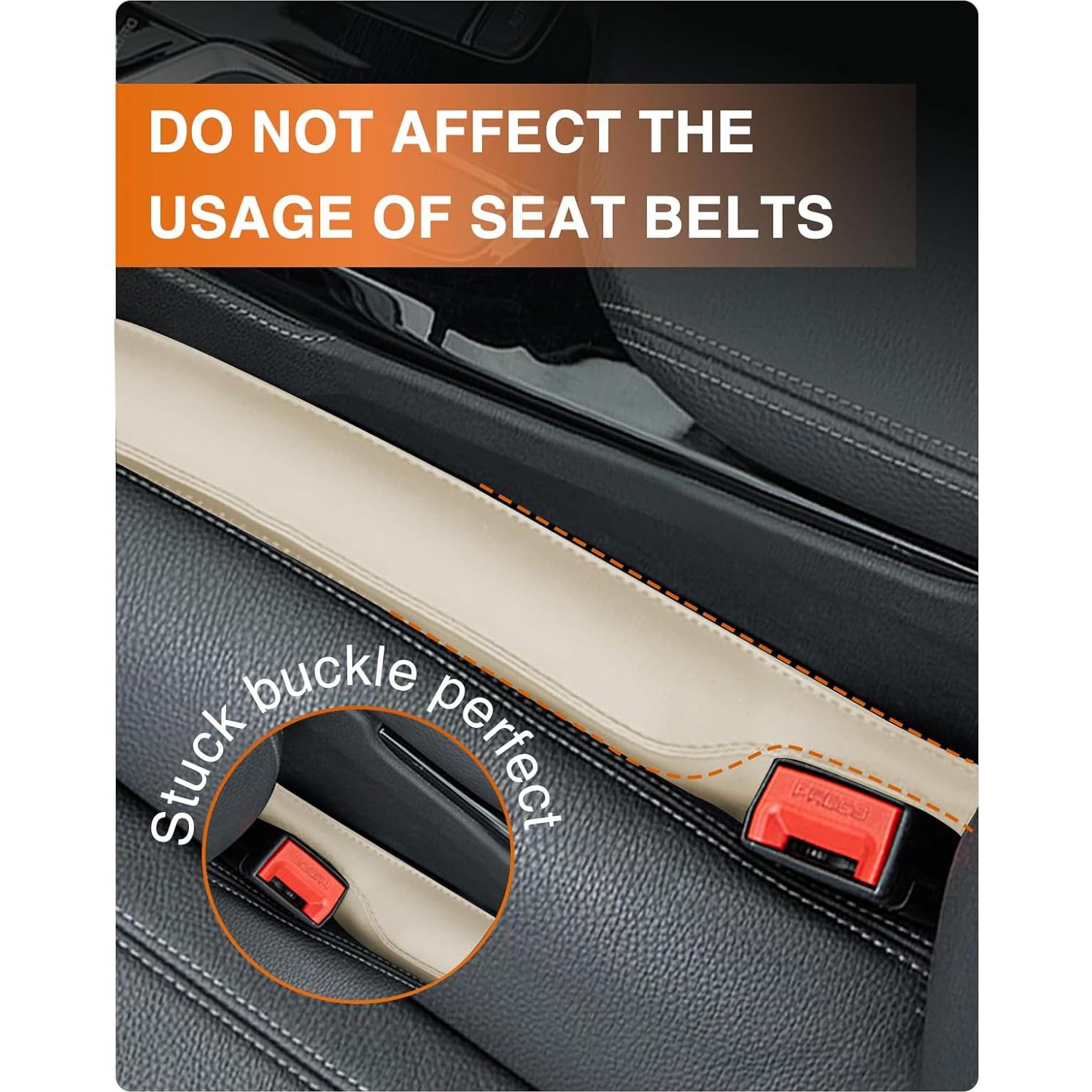 Relleno de Espacio entre Asientos iVaristle Beige 2 Piezas