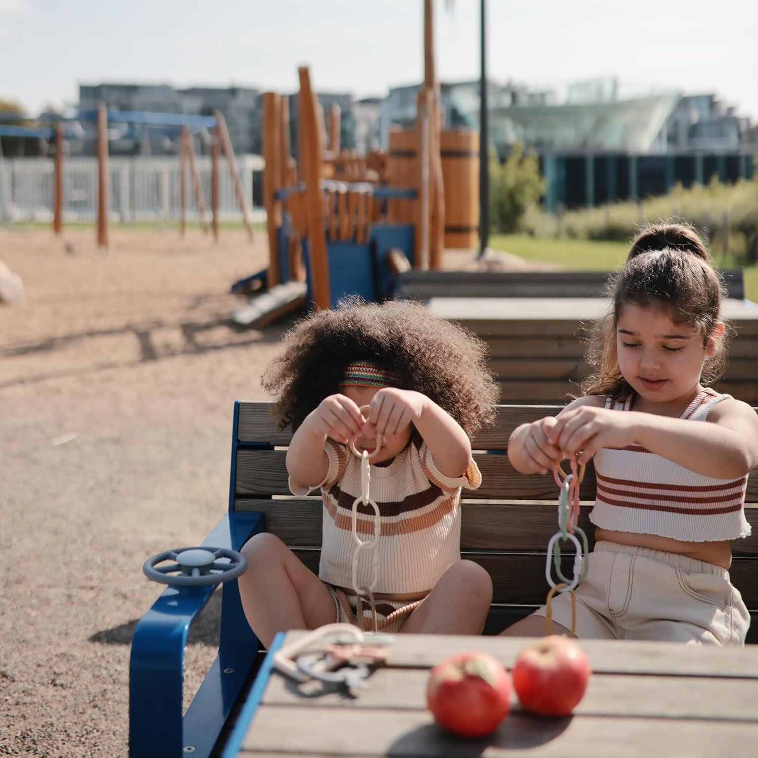 Anillos de Cadena mushie para Bebés - 12 Piezas Multiuso