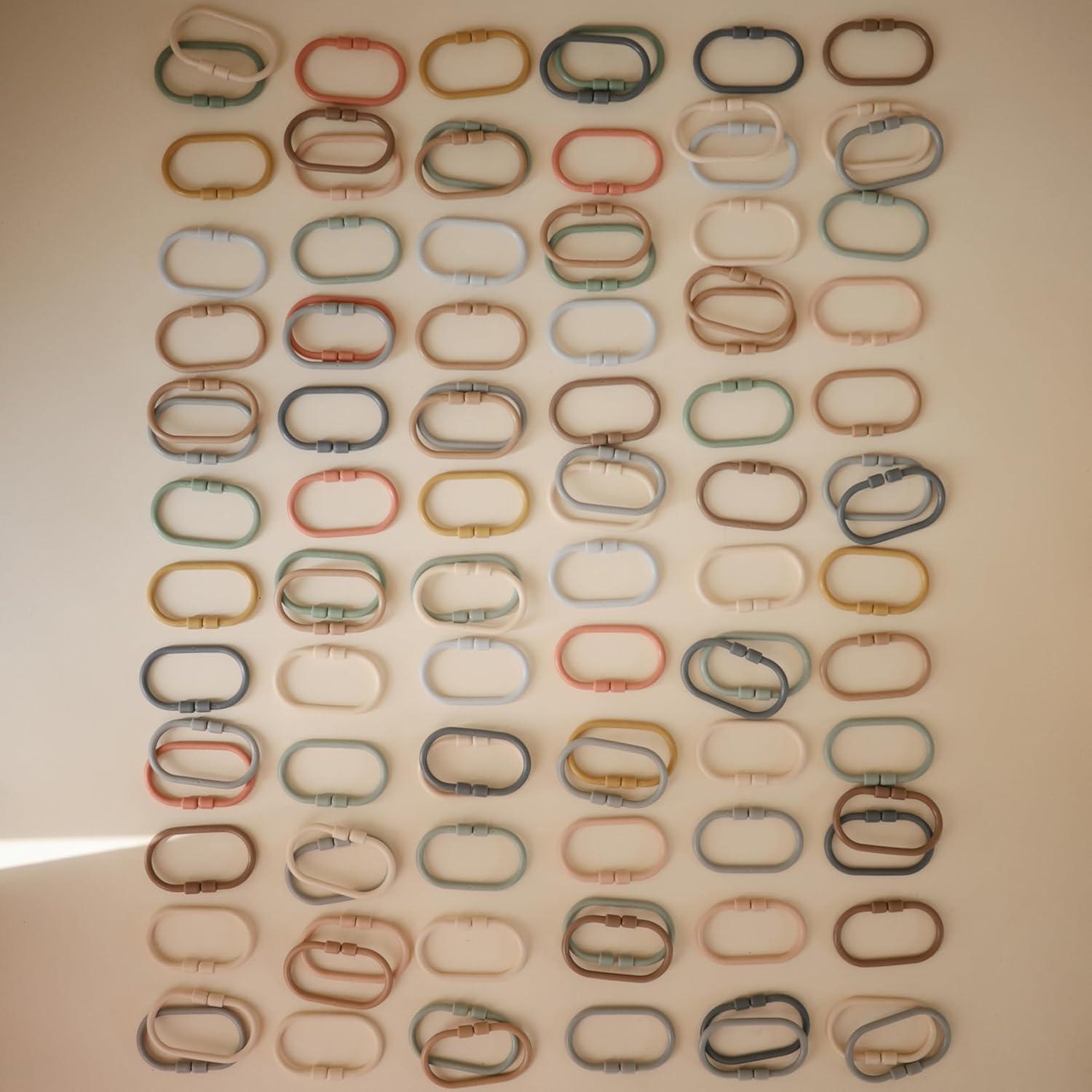 Anillos de Cadena mushie para Bebés - 12 Piezas Multiuso