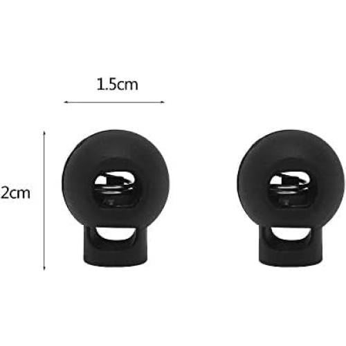 Cierres de Cuerda Ajustables Hysagtek 100 Pcs Plástico Negro