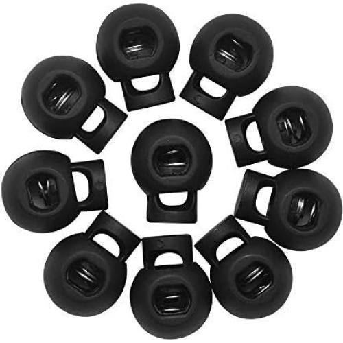 Cierres de Cuerda Ajustables Hysagtek 100 Pcs Plástico Negro